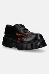 New Rock pantofi de piele CRUST NEGRO, PULIK FUEGO, TOWER NEGRO + LAT PPY2-OBM0C7_99X (M.1553C.C2)