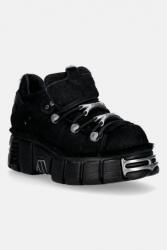 New Rock sneakers din piele întoarsă PELO NEGRO, TOWER NEGRO ACERO + lateral + p PPY2-OBD280_99X (M.120N.C79)