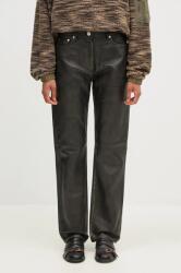 Samsoe Samsoe pantaloni de piele Salynn 9BYH-SPD19T_99X (F24300138)