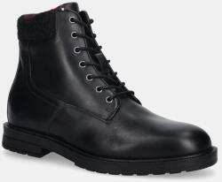 Tommy Hilfiger bocanci de piele CLEATED HILFIGER W LTH BOOT 9BYA-OBM04S_99X (FM0FM05562)