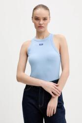 HUGO Blue top pentru femei din bumbac cu elastan Easy Tank_B PPYH-TSD0OL_55A (50508857)