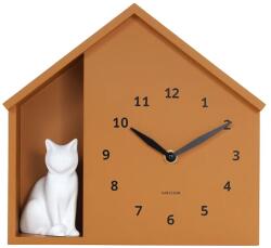Karlsson ceas de perete cu sunet Siting Cat 29 x 26 cm 99KK-ZEU09T_18X (KA6099YE)