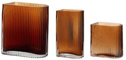 Hübsch set de vaze decorative Amber 13/18/20 cm 3-pack 99KK-DRU1AD_18X (180904)