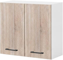 Leziter Praktik 60 felső szekrény 2 ajtós, fehér-sonoma tölgy (PR60F2AFHST) - geminiduo