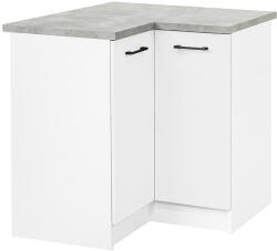 Leziter Praktik 90 alsó sarok szekrény 2 ajtós, fehér-fehér (PR90A2ASFHFH) - geminiduo