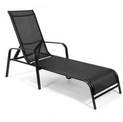 Leziter Denver fémvázas kerti napozóágy fekete (YLSC-008) - geminiduo