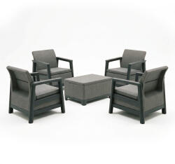 Keter Scandi Quartet set kerti bútor garnitúra grafit-hűvösszürke (270931_270928_2) - geminiduo