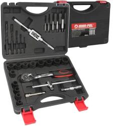  28 részes csavar- és tőcsavar kiszedő készlet - törött csavarhoz - M58662 (M58662)