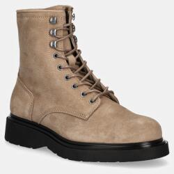 Calvin Klein pantofi de piele intoarsa LACE UP BOOT W/ ZIP SUEDE 9BYH-OBM0Z4_01X (HM0HM01576)