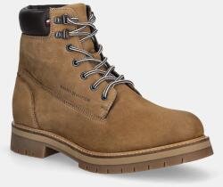 Tommy Hilfiger cizme înalte din piele FLEX TH OUTDOOR W NBK BOOT 9BYA-OBM04T_82X (FM0FM05563)