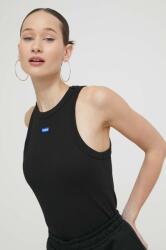 HUGO Blue top pentru femei din bumbac cu elastan Easy Tank_B PPYH-TSD0OL_99X (50508857)