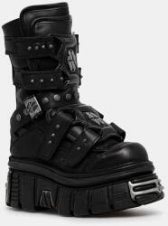 New Rock botine de piele CRUST NEGRO, TOWER NEGRO E14 ACERO PPY2-OBD0YH_99X (M.MET422.S1)