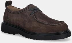 Calvin Klein pantofi de piele întoarsă COMBAT APRON LACEUP NU PPY2-OBM04M_89X (YM0YM01423)