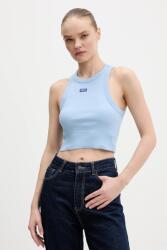 HUGO Blue crop top pentru femei din bumbac cu elastan Baby Tank_B PPYH-TSD0OR_55A (50511450)