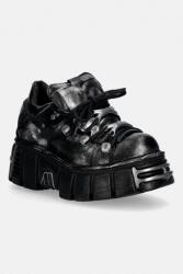New Rock sneakers din piele BOX PLANE, TOWER NEGRO ACERO + lateral + pu PPY2-OBD27W_90X (M.120N.C70)