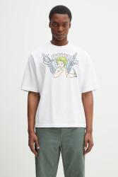 Marcelo Burlon tricou din bumbac County Angel Boxy T-Shirt White Multicol PPYA-TSM2CJ_00X (CMAA05AS25JER0020184)