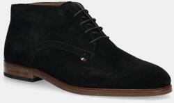 Tommy Hilfiger botine de piele întoarsă HILFIGER DRESS SUEDE BOOT 9BYA-OBM05L_99X (FM0FM05726)