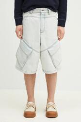 Marcelo Burlon pantaloni scurți jeans Bleach Dnm Wide Cargo Shorts Light Blue PPYA-SZM0WF_05X (CMYC003S25DEN0014000)