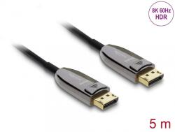 Delock Cablu activ optic DisplayPort 8K60Hz/4K240Hz 40Gbps cu HDR T-T 5m, Delock 87102 (87102)