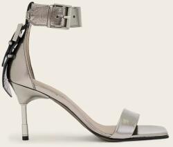AllSaints sandale de piele Noir Mid Sandal PPY2-OBD2RU_SLV (W152FB)