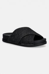 Tommy Jeans papuci TJW COMFORT SLIDES WASHED DENIM PPY2-KLD026_59X