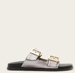 AllSaints șlapi de piele Magda Stud Sandal PPY2-KLD0N1_SLV