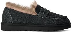UGG mocasini din piele întoarsă W Ellis Loafer PPY2-OBD15T_99X (1179390.BLK)