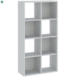 INTERMEBLE Könyvespolc 8 Rekeszes Fehér Színben CATCHY 61 cm