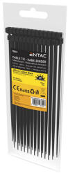 Entac kábelkötegelő 400x4, 8 mm fekete gyorskötöző UV-álló ECT-4.8-400-B (ECT-4.8-400-B)