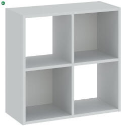 INTERMEBLE Könyvespolc 4 Rekeszes Fehér Színben CATCHY 61, 5 cm