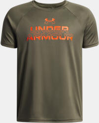Under Armour Fiú póló Under Armour UA Tech Split Wordmark SS-GRN (1383010-390)