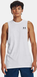 Under Armour Férfi atlétatrikó Under Armour UA LEFT CHEST CUT OFF TANK-WHT (1329286-100)