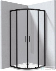 Deante FUNKIA EVO 90x90 íves tolóajtós zuhanykabin zuhanytálcával, fekete KYPPN099P (KYPPN099P)