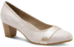 Jana elegáns női bézs arany kombi körömcipő 22467-42-499 07765