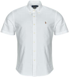 Ralph Lauren Cămăsi mânecă scurtă Bărbați CHEMISE COUPE DROITE EN OXFORD UNIE Polo Ralph Lauren Alb EU M