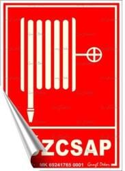  Információs matrica, 12, 5x17, 5 cm, fluoreszkáló, utánvilágítós, Tűzcsap (310 - 61) - wondex