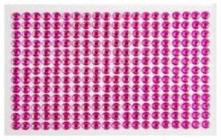  Öntapadós dekor gyöngy/strassz 6mm-es 260db/csomag 13x20cm, pink
