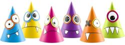 PartyDeco Party sapkák Monster, 16 cm, 6 db - PartyDeco (CPP9)