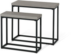 Tchibo - 2 kerti konzolasztal policement asztallappal - fekete