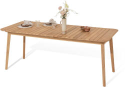 Tchibo - Duplán kihúzható teakfa étkezőasztal - barna