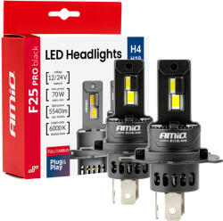 H4 LED F25 PRO BLACK Series - 12/24V FULL CANBUS (5903293047194) - royaltuning