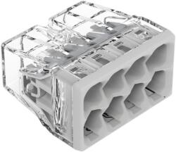WAGO COMPACT vezeték összekötő 8x0, 5-2, 5 mm2 tömör vezetékhez, átlátszó házban, világosszürke fedéllel 2273-208 (NVT002252)