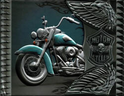  Boncahier Ruta 66 Harley Davidson Napló Keménytáblás Borítóval Sima Belső Oldalakkal (AAE197)