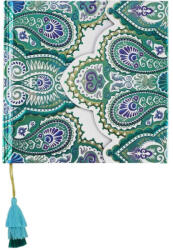  Boncahier Mediterráneo Big Blue 50185 Nagy Méretű Kék Elegáns Virágmintás Rojtos Könyvjelzős Díszített Belső Oldalú Exkluzív Napló Ajándéknak Kiváló (AAD371)