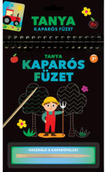  Kaparós Füzet - Tanya Kaparópálcával Gyerekeknek Kézügyességet És Képzelőerőt Fejlesztő Tanyasi Témájú Kaparós Foglalkoztató Könyv Színes Képek Előtűnnek Traktorral És Gazdával (AAD353)