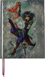  Boncahier Manga 50482 Keménytáblás Dombornyomott Napló Mágneses Fedéllel Sima Lapokkal Díszített Lapszélekkel Emlékkönyvnek És Jegyzeteléshez (AAE195)