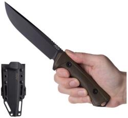 ANV Cuțit cu lamă fixă P3000 ANV® (Culoare: GRNPU Oliv, Variantă: Lamă neagră - Cerakote)