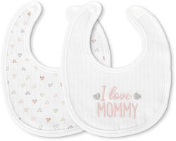 Lorelli Natural tépőzáras előke 2db - Lányos - babamamakozpont