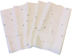 Fehér alapon szürke pöttyös pamutvászon anyagmaradék 6 db -os csomag