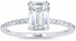 White & Black 1, 6 karátos emerald gyémánt eljegyzési gyűrű - GIA (AU14378)